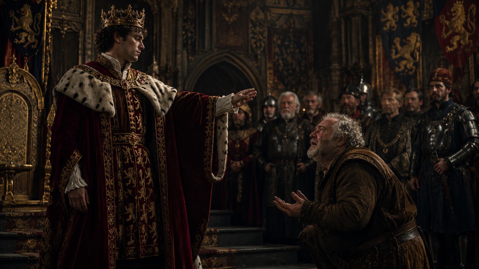 King Henry V rejects Falstaff coronation scene Shakespeare