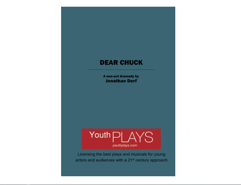 Dear Chuck (one-act) 