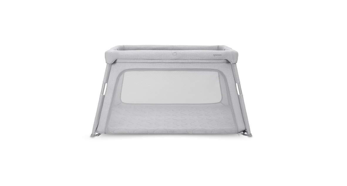Newton Baby Deluxe Travel Crib & Play Yard | Largest in Class, Breathable, Washable Mattress, Foldable Playpen for Toddlers, Travel Bag, Grey