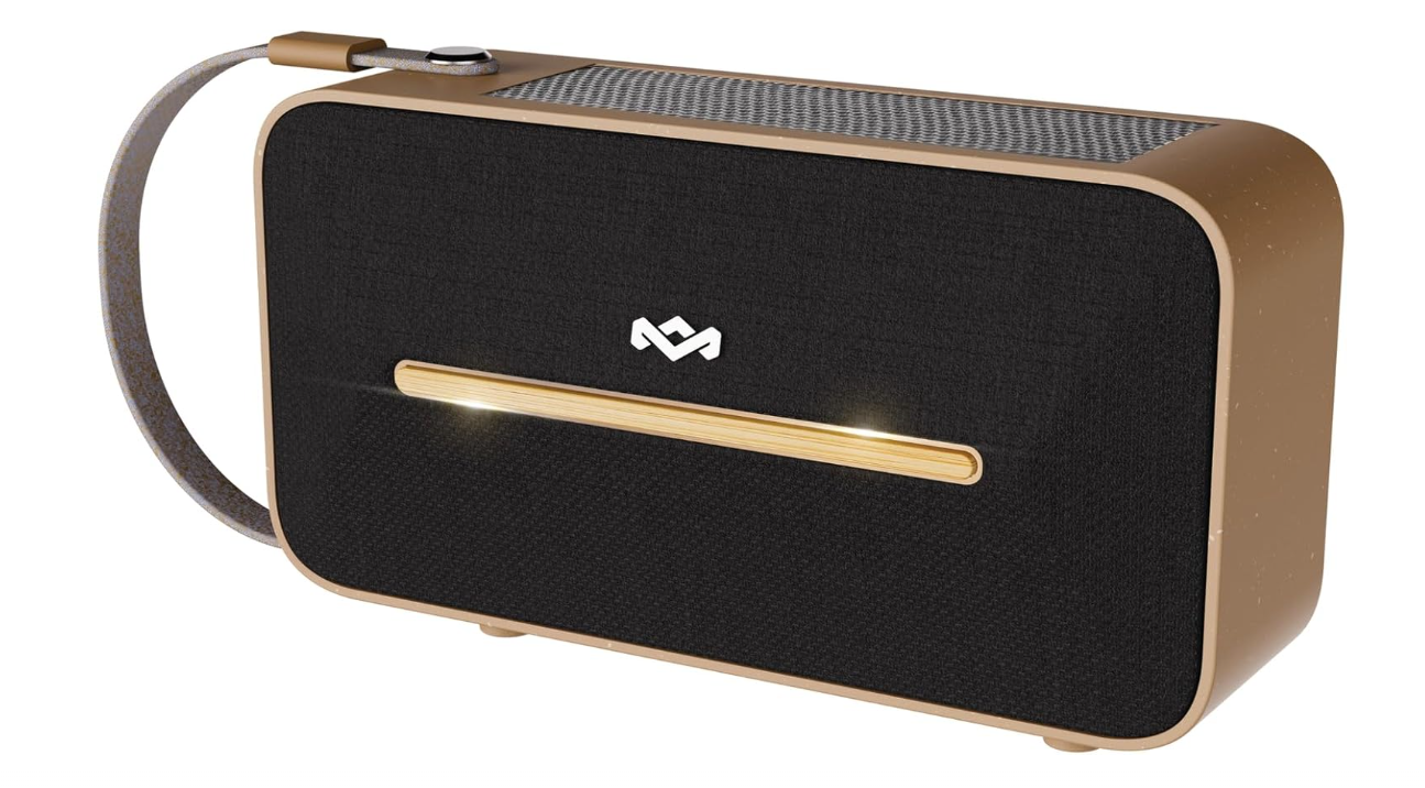House of Marley Rise Up Solar Bluetooth Speaker, IP67 Waterproof, 14H Playtime, Solar Charging, Quick Charge, Eco-Friendly Recycled Materials, Bamboo Design...