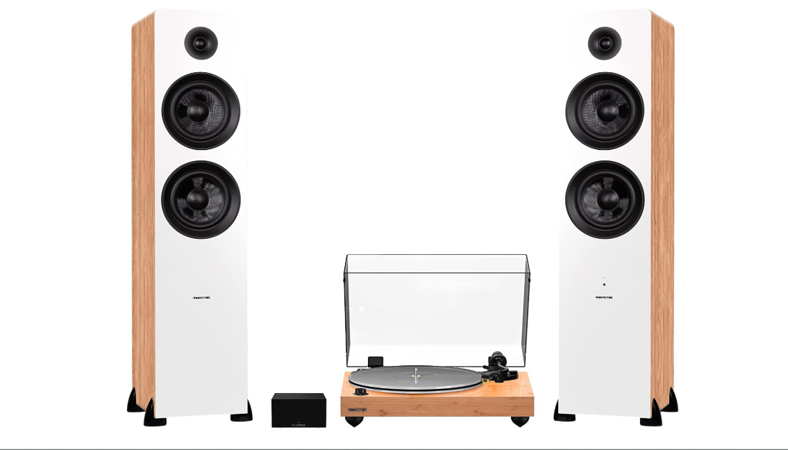 Fluance RT85N Reference High Fidelity Vinyl Turntable, PA10 Phono Preamp and Ai81 Powered Floorstanding Speakers, Nagaoka MP-110 Cartridge, 150W Class D...