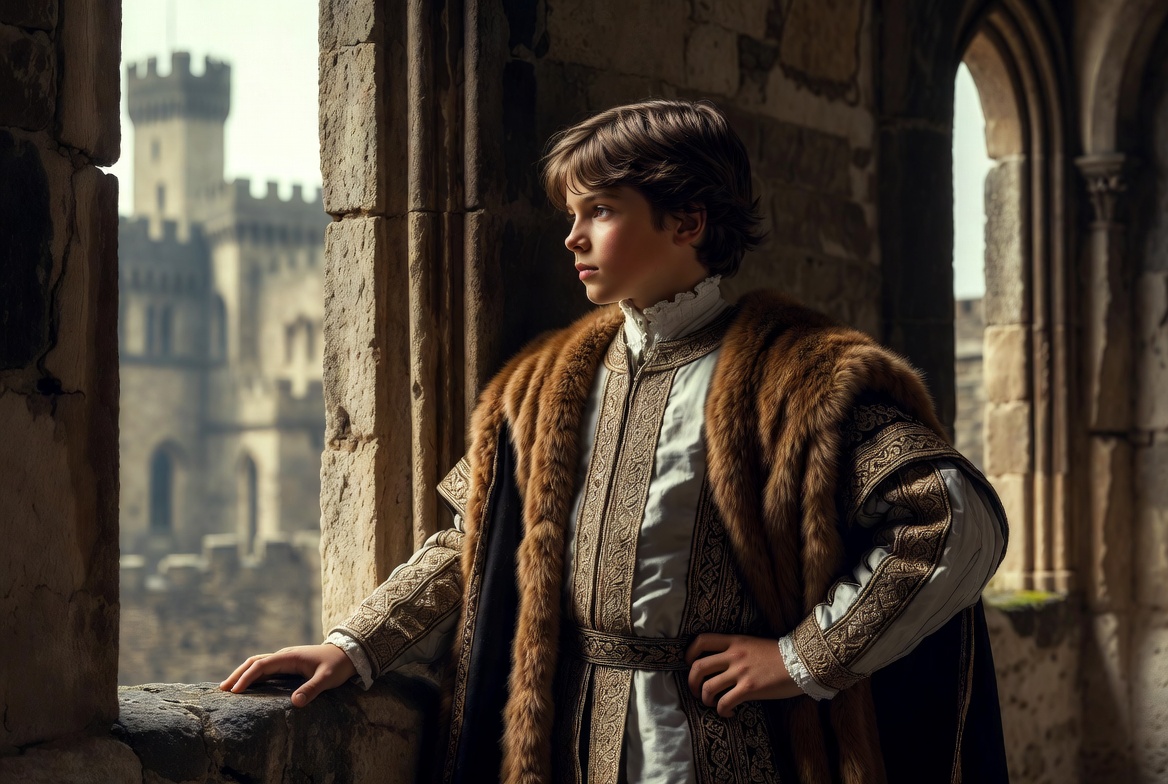 Historical young Prince Henry of Monmouth in Richard II's court as a royal hostage
