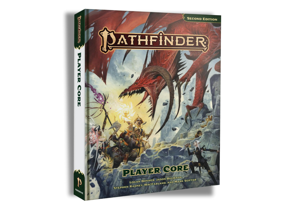 Pathfinder Player Core - Second Edition Remaster Hardcover Rulebook for Tabletop RPG, Complete Character Creation Guide with 8 Classes & Ancestries
