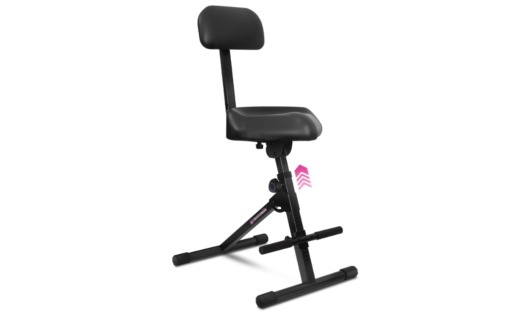 Liquid Stands Guitar Stool Adjustable Stool - Standard Musician Drum Throne with Backrest - Guitar Seat Drum Seat, Musician Chair, Chair for Adults, Kids,...