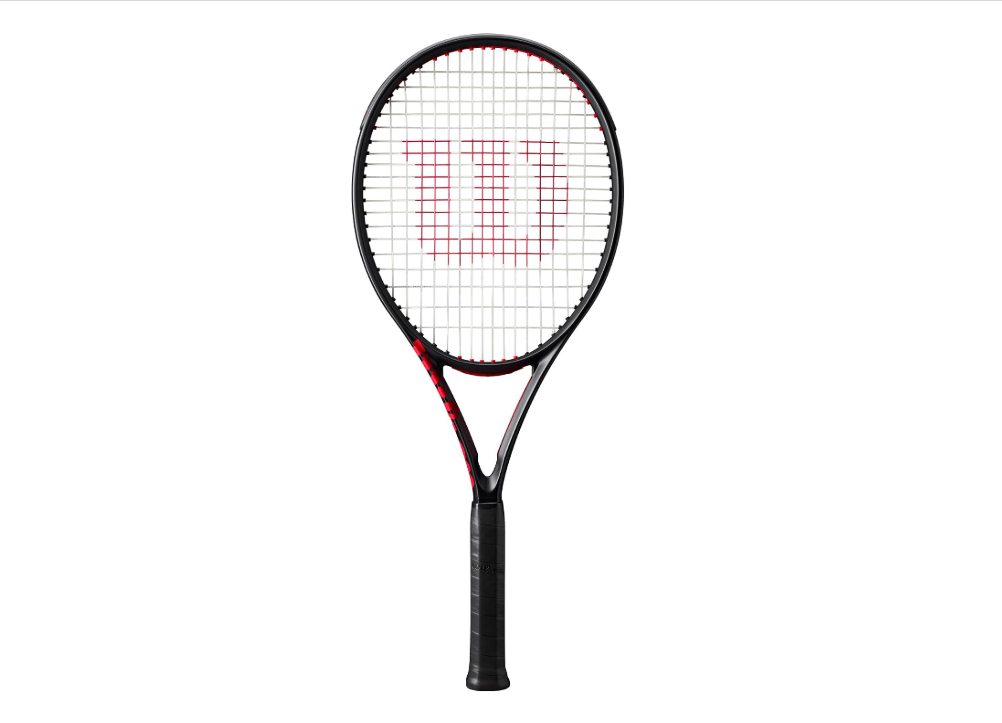 Wilson Clash 100 V3 Strung Adult Performance Tennis Racket - Grip Size 3-4 3/8", Strung with Sensation 16 Natural at Mid Range Tension