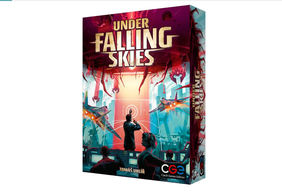 CGE Under Falling Skies Board Game | You command the forces of a city holding off invading aliens in this solo, or cooperative, dice placement strategy game. 