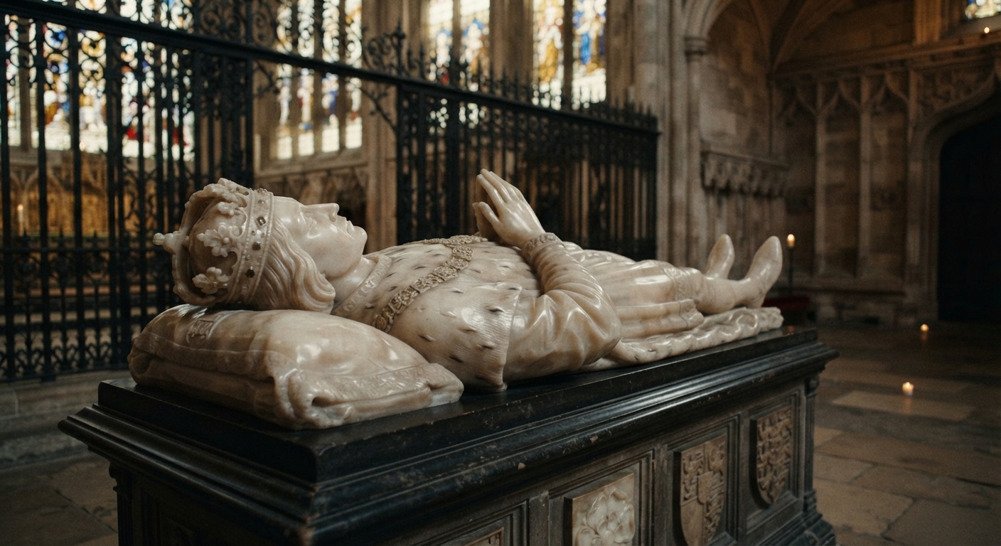 Alabaster funeral effigy of King Edward IV in St. George's Chapel, Windsor.