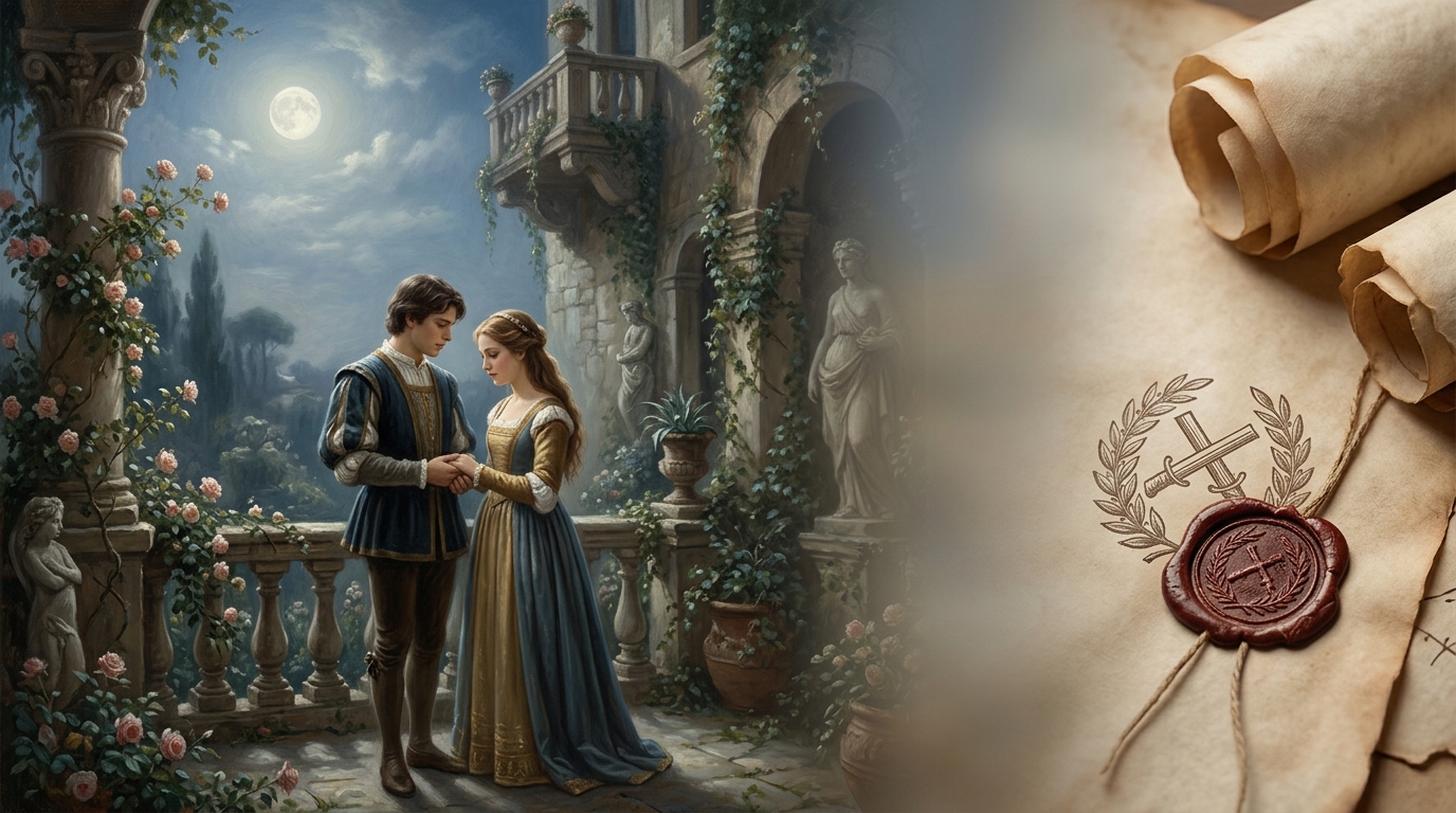 It visually captures the symbolic idea of the youthful couple that gave the law its name, which you immediately contrast with the textual reality.