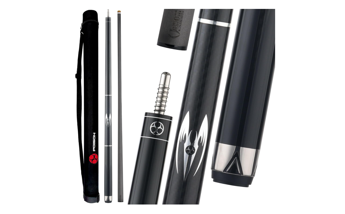 Poison by Predator Maelith Pool Cue with Carbon Fiber Shaft and Cue Case