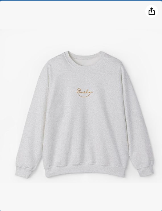 Cozy Embroidered Crewneck Sweatshirt - Casual Wear, Gift for Her, Comfy Layering Piece, Everyday Comfort, Fall Fashion