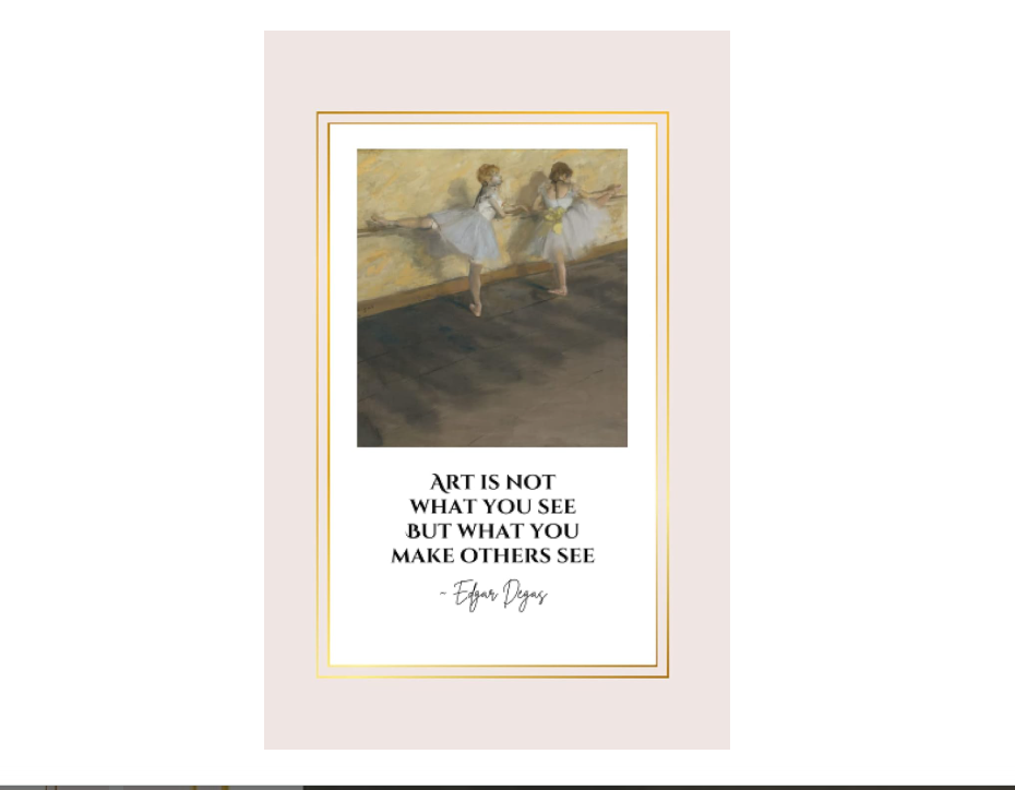 Art Is Not What You See But What You Make Others See: Edgar Degas Quote Notebook | Sketchbook for Beginning & Advanced Artists French Impressionist ......
