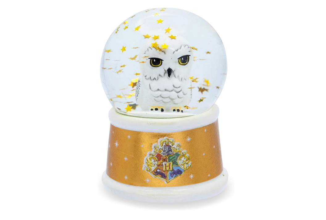 Harry Potter Hedwig Owl Light-Up Mini Adult Snow Globe with Swirling Glitter Display 